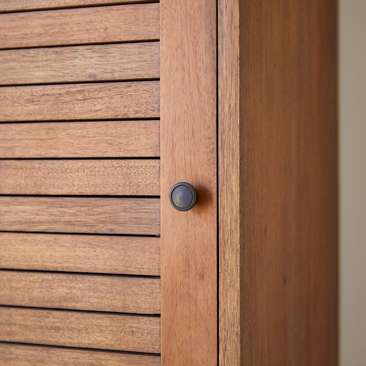 Tall wallmounted acacia Bathroom storage furniture Tikamoon