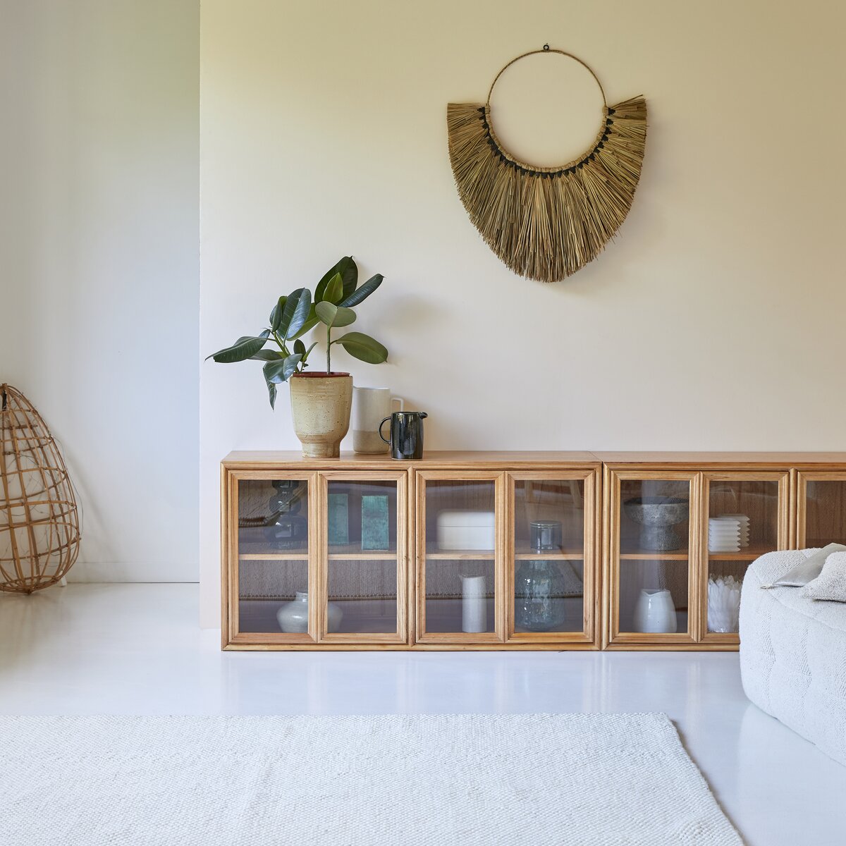 Alex - Mindi wood Display cabinet