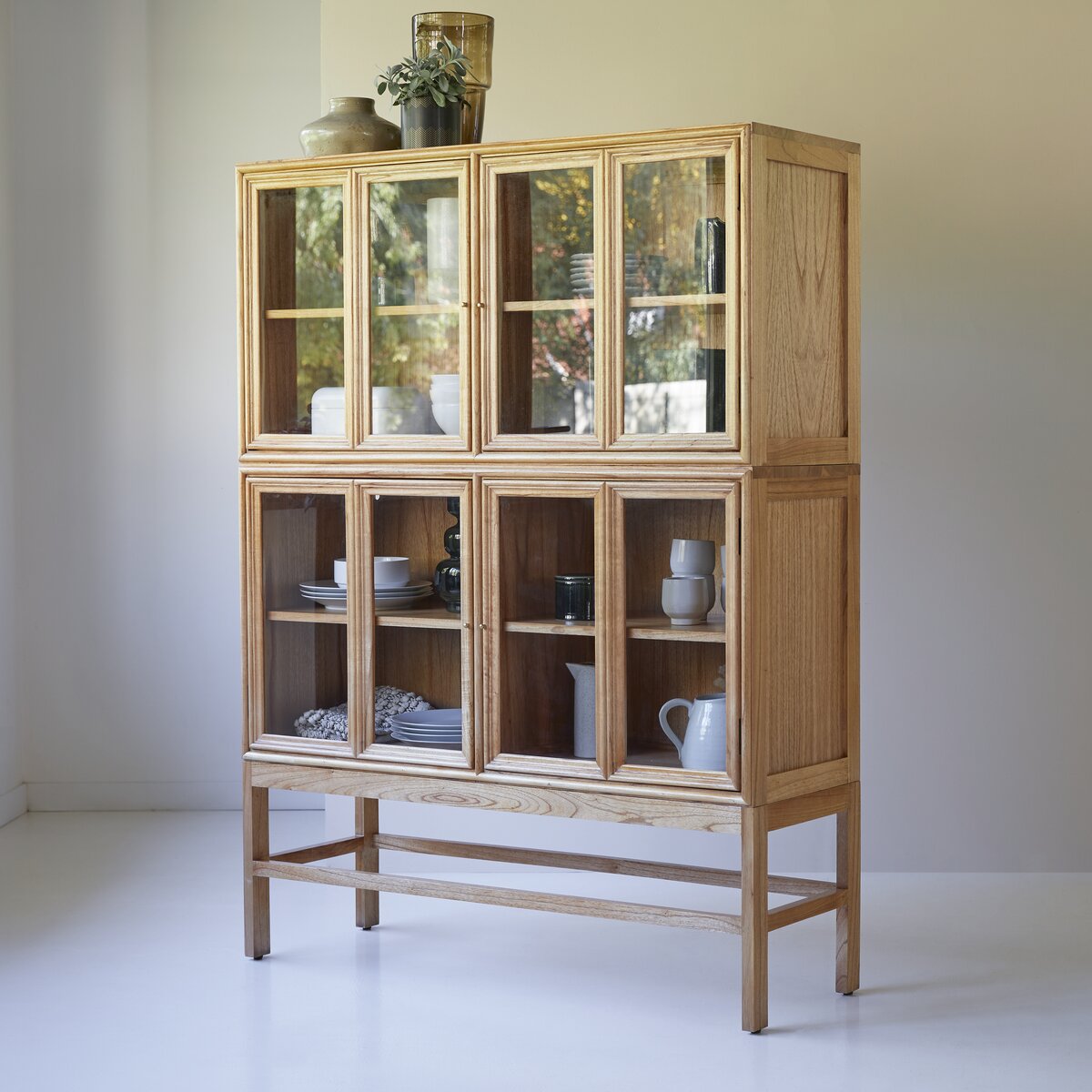 Double shop display cabinet