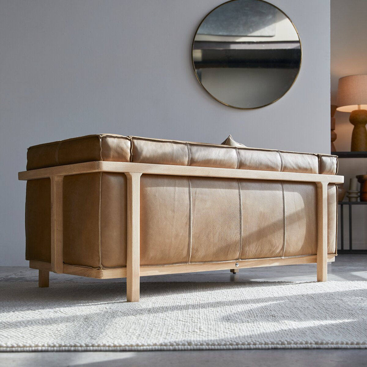 Cobbelwood - Sofa aus massivem Eichenholz und Leder Cheyenne Cobbelwood - Sofa aus massivem Eichenholz und Leder Cheyenne