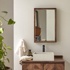 Specchio in noce 55 x 30 cm - Accessori per il bagno - Tikamoon