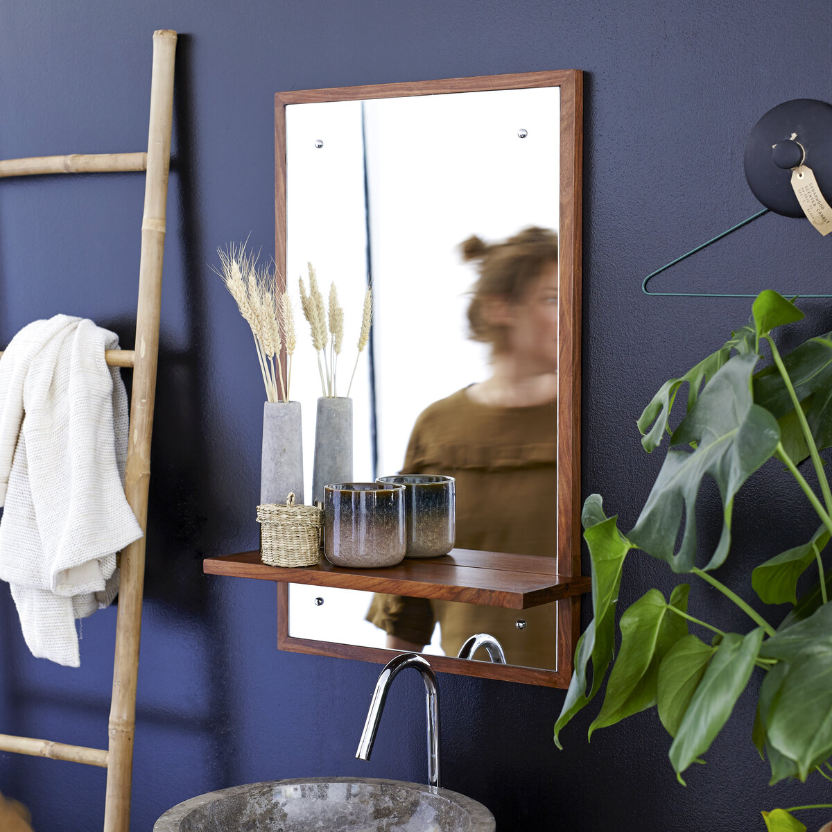 Galyno - Miroir en palissandre 75x45 cm Galyno - Miroir en palissandre 75x45 cm