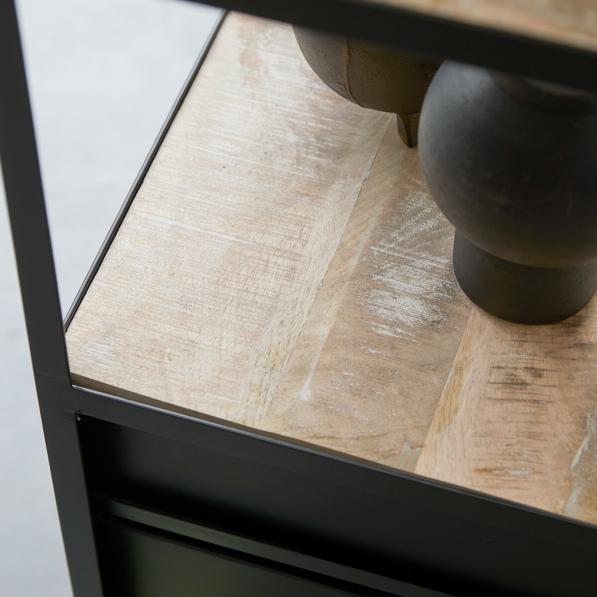 Industriel - Columna de baño en madera de mango macizo y metal Industriel - Columna de baño en madera de mango macizo y metal