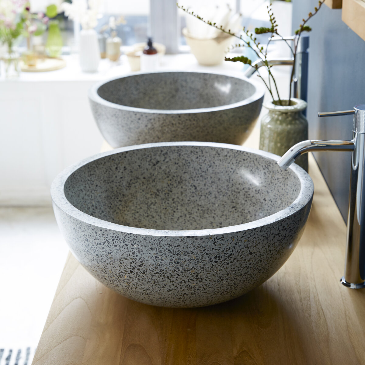 Isa - Vasque en terrazzo grey Isa - Vasque en terrazzo grey