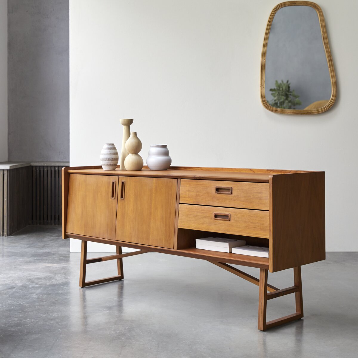 Mobile credenza da soggiorno legno antico teak