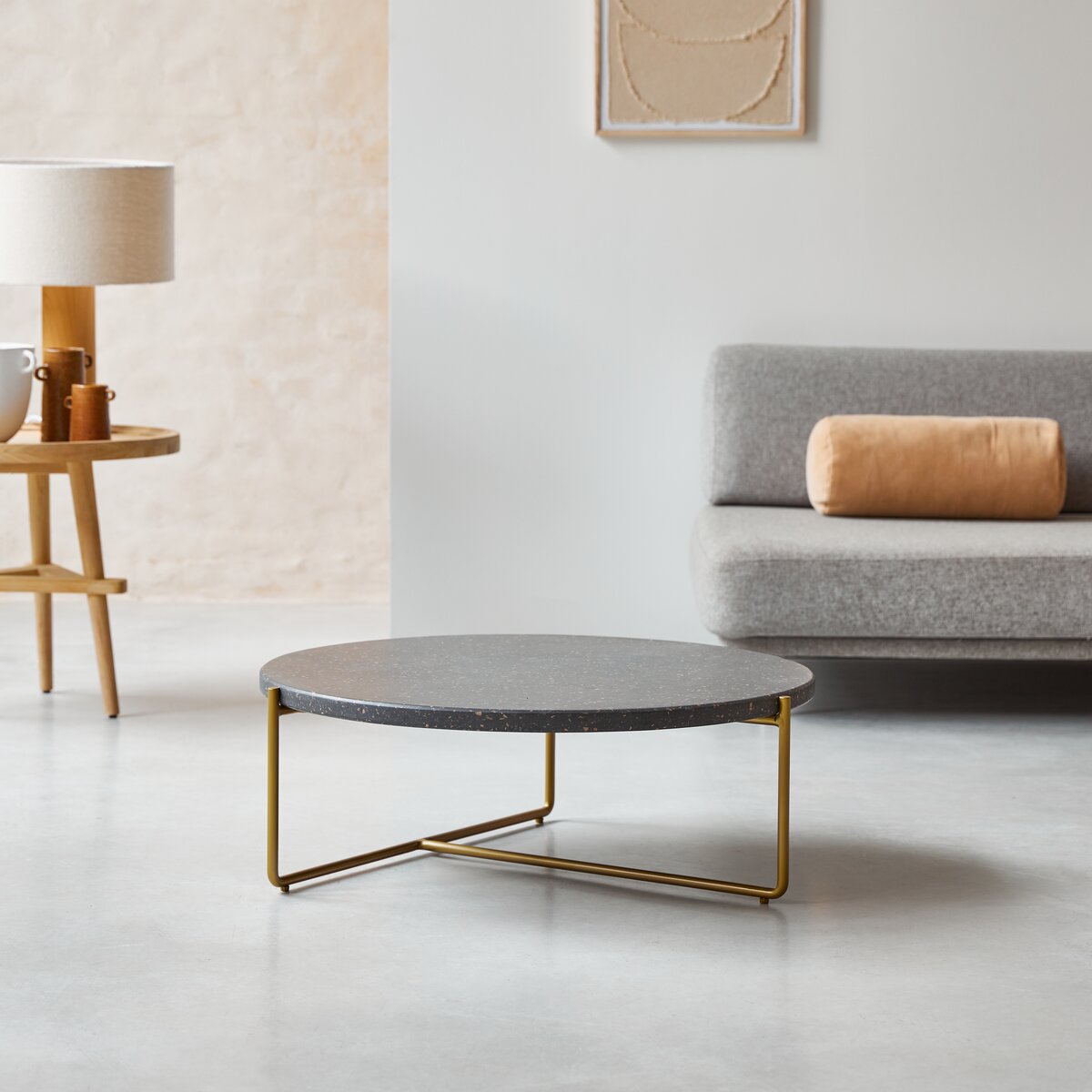 Anatole - Table basse en terrazzo et métal grey Anatole - Table basse en terrazzo et métal grey