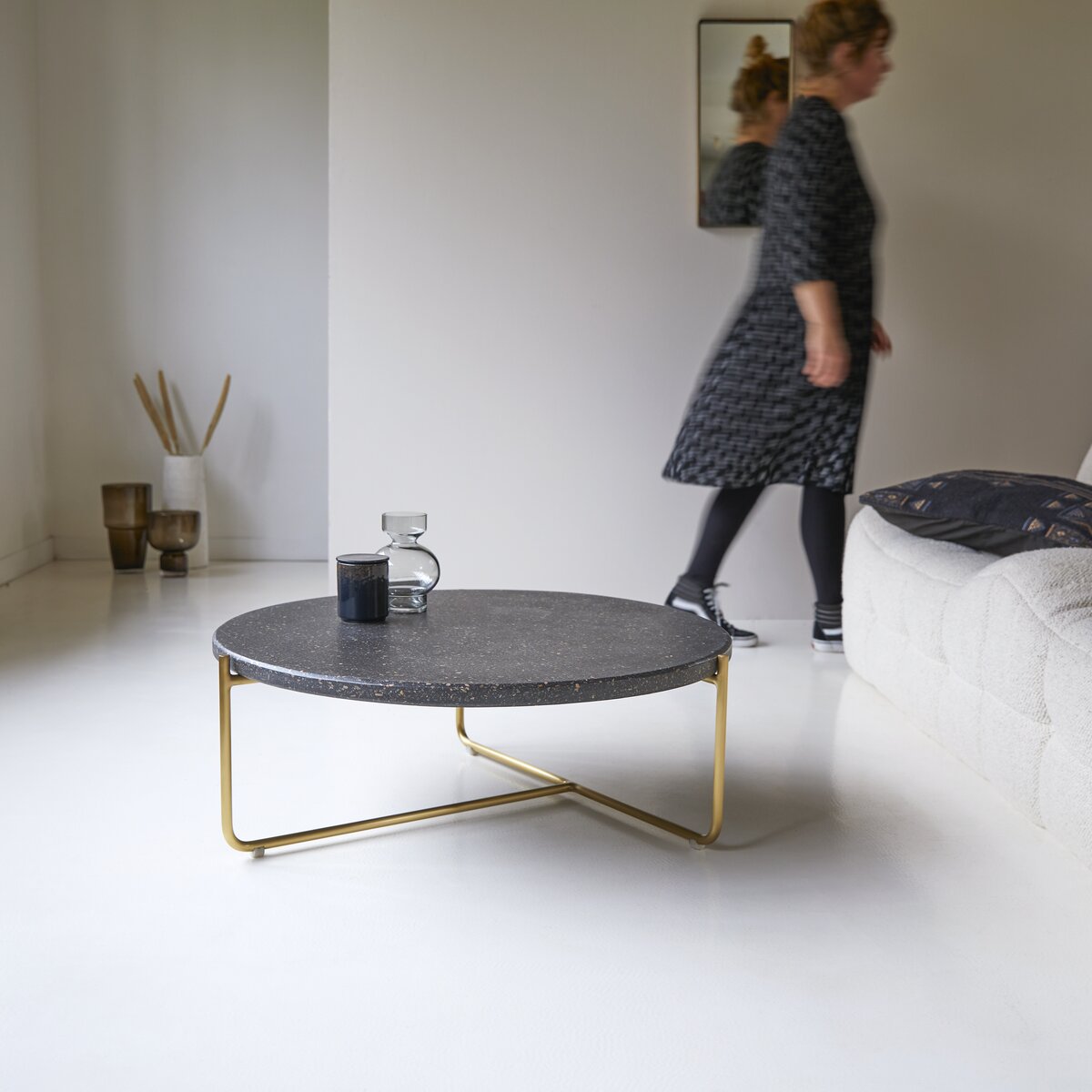 Anatole - Table basse en terrazzo et métal grey Anatole - Table basse en terrazzo et métal grey