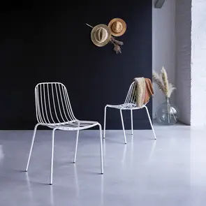 Arty - Chaise en métal white