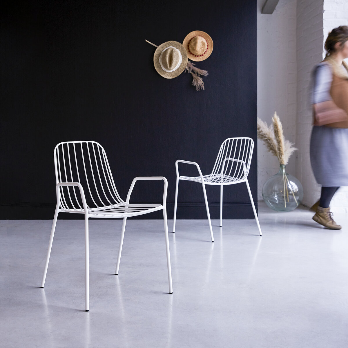 Arty - Fauteuil en métal white