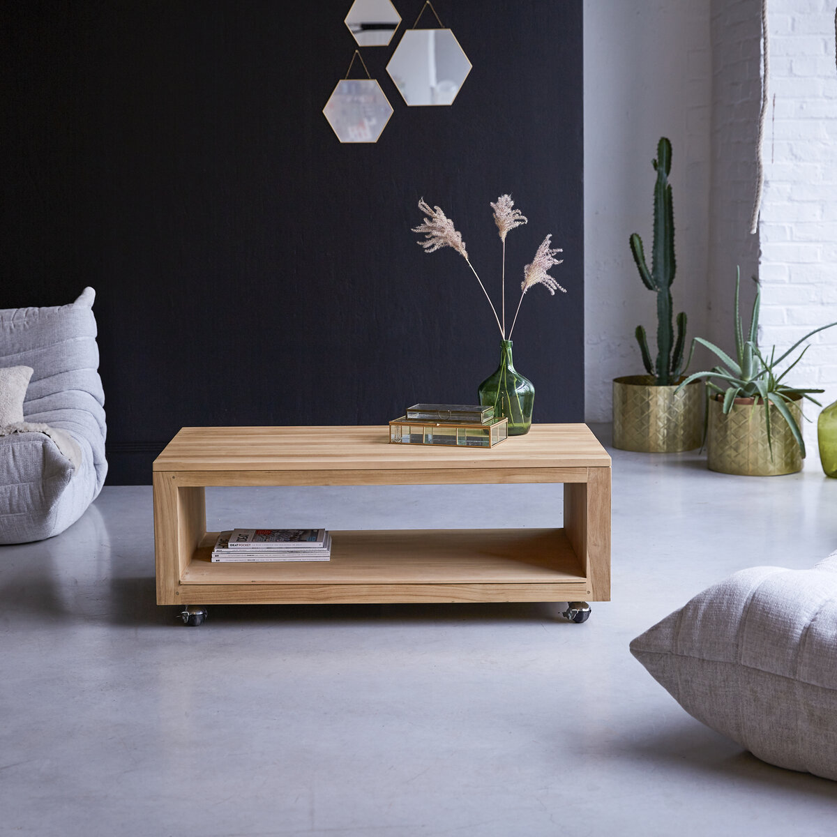 Anoa - Rechteckiger Couchtisch aus massivem Teakholz Anoa - Rechteckiger Couchtisch aus massivem Teakholz