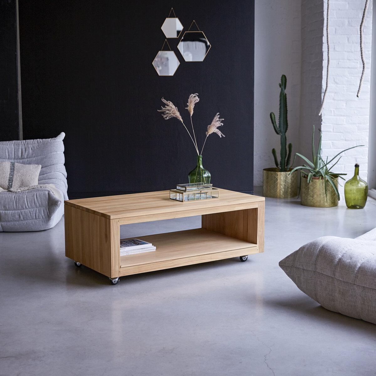 Anoa - Rechteckiger Couchtisch aus massivem Teakholz Anoa - Rechteckiger Couchtisch aus massivem Teakholz