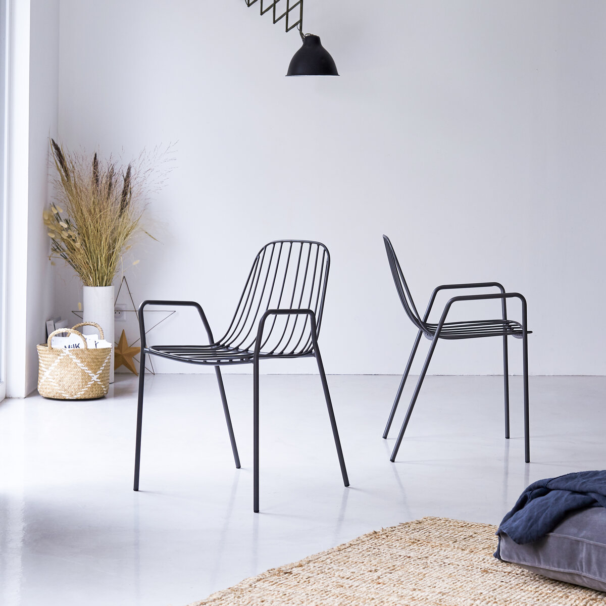 Chaise de jardin en métal blanc - Meuble pour l'extérieur - Tikamoon