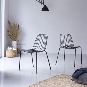 Arty - Stuhl aus Metall dark grey