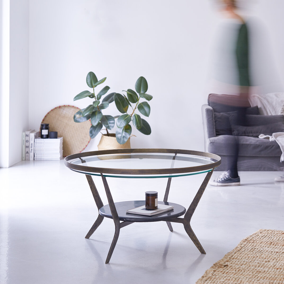 Marble and glass store coffee table