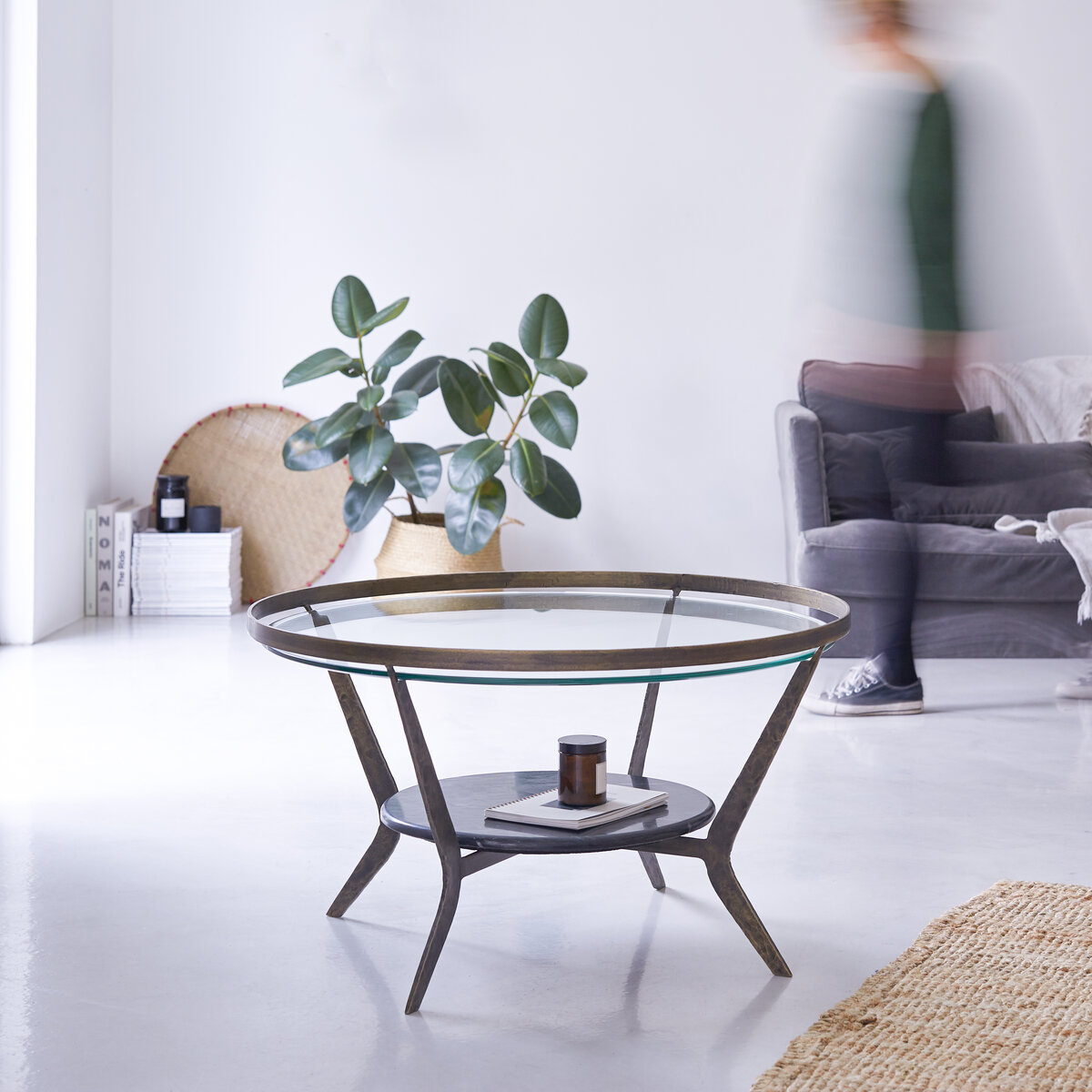 Ambre - Marble and metal Coffee Table