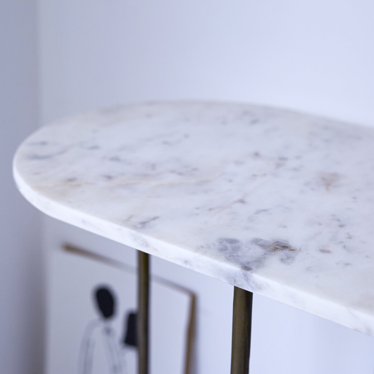 Solid marble store console table