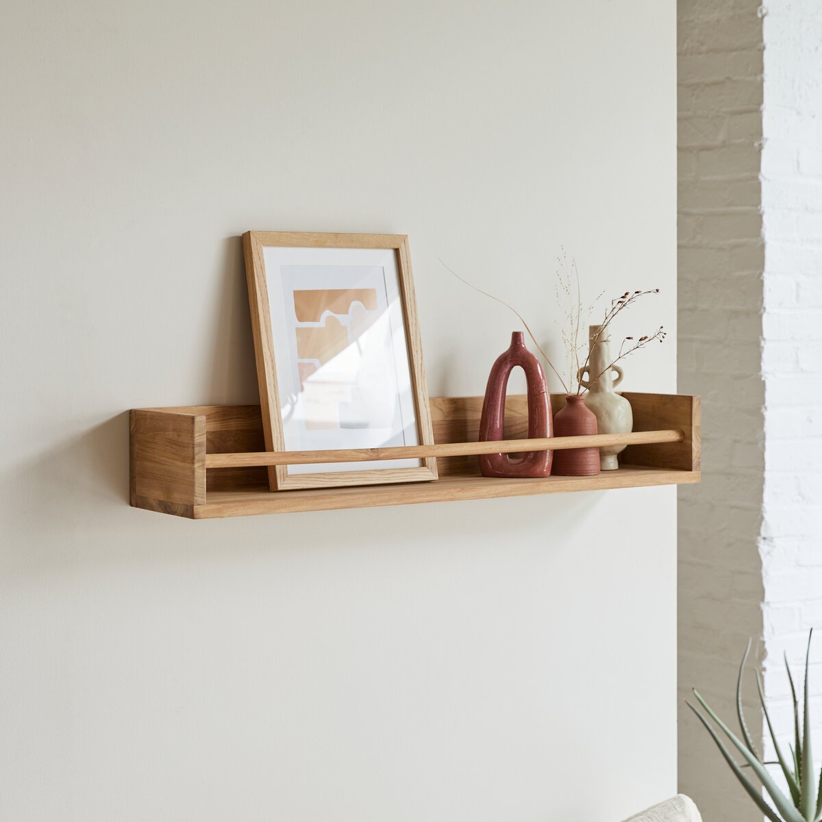 Ugo - Estantería en teca maciza de pared 100 cm Ugo - Estantería en teca maciza de pared 100 cm