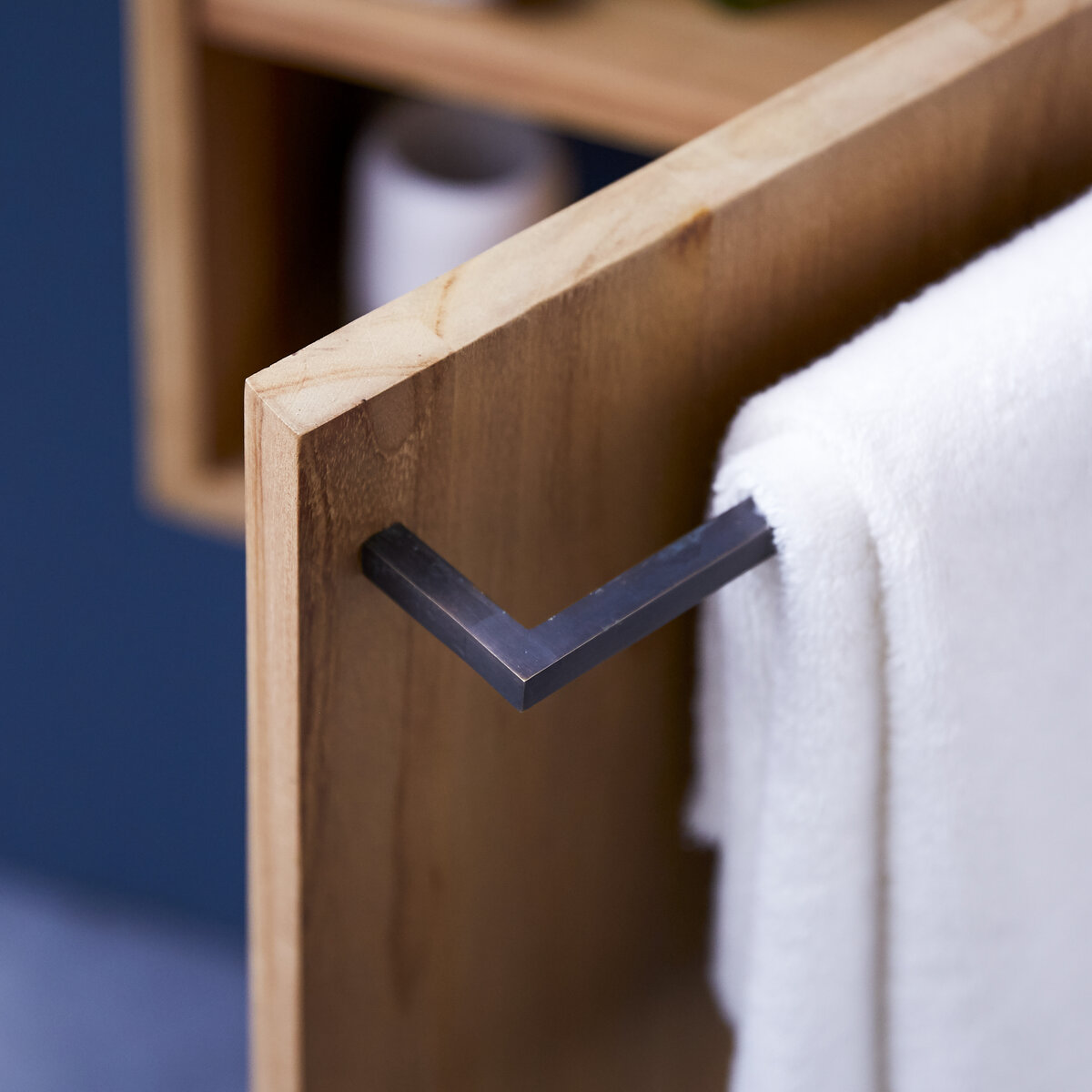 Stelle - Badunterschrank massivem Teakholz mit Marmor Waschbecken grey Stelle - Badunterschrank massivem Teakholz mit Marmor Waschbecken grey