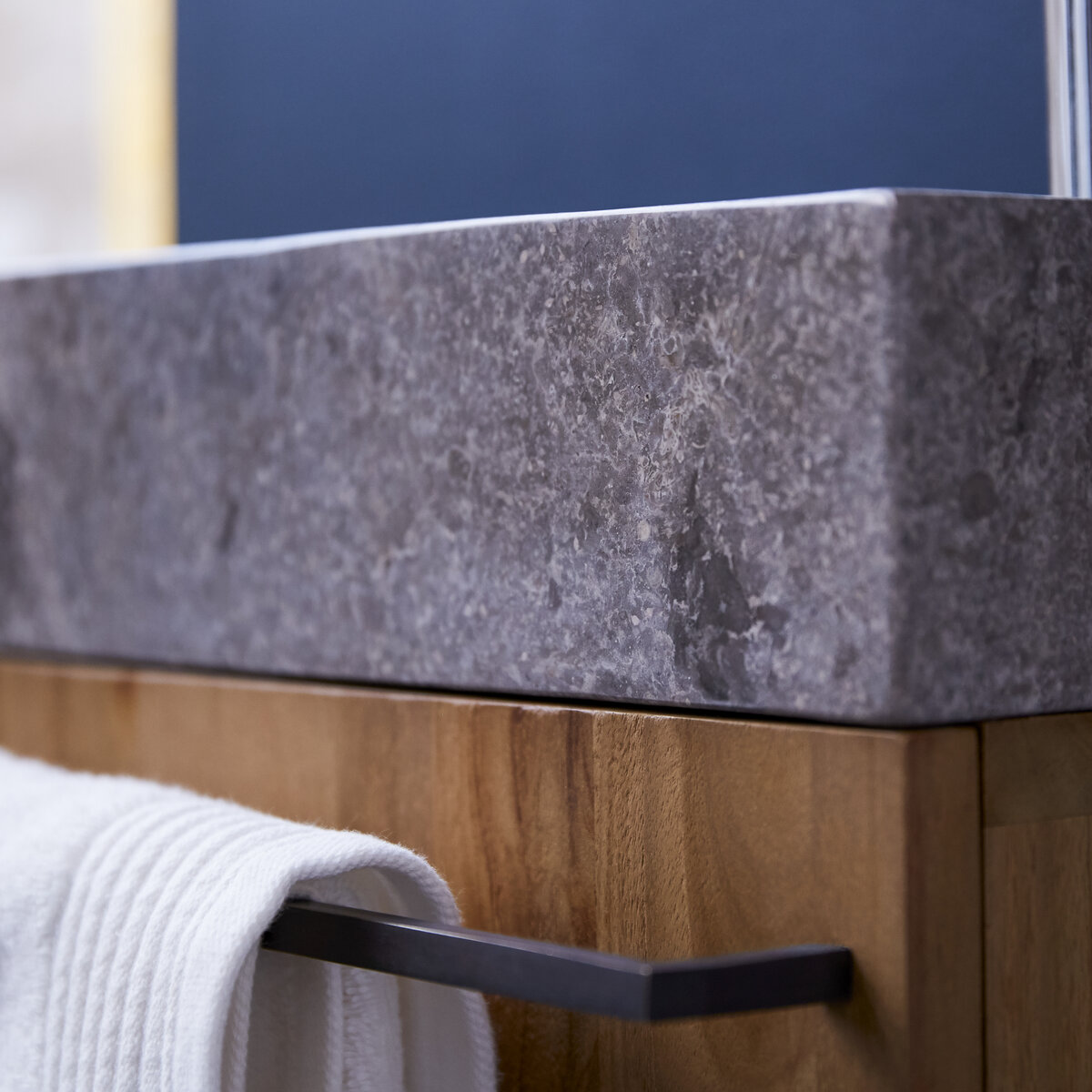Stelle - Mobile lavamani in teak massello e lavabo in marmo grey Stelle - Mobile lavamani in teak massello e lavabo in marmo grey