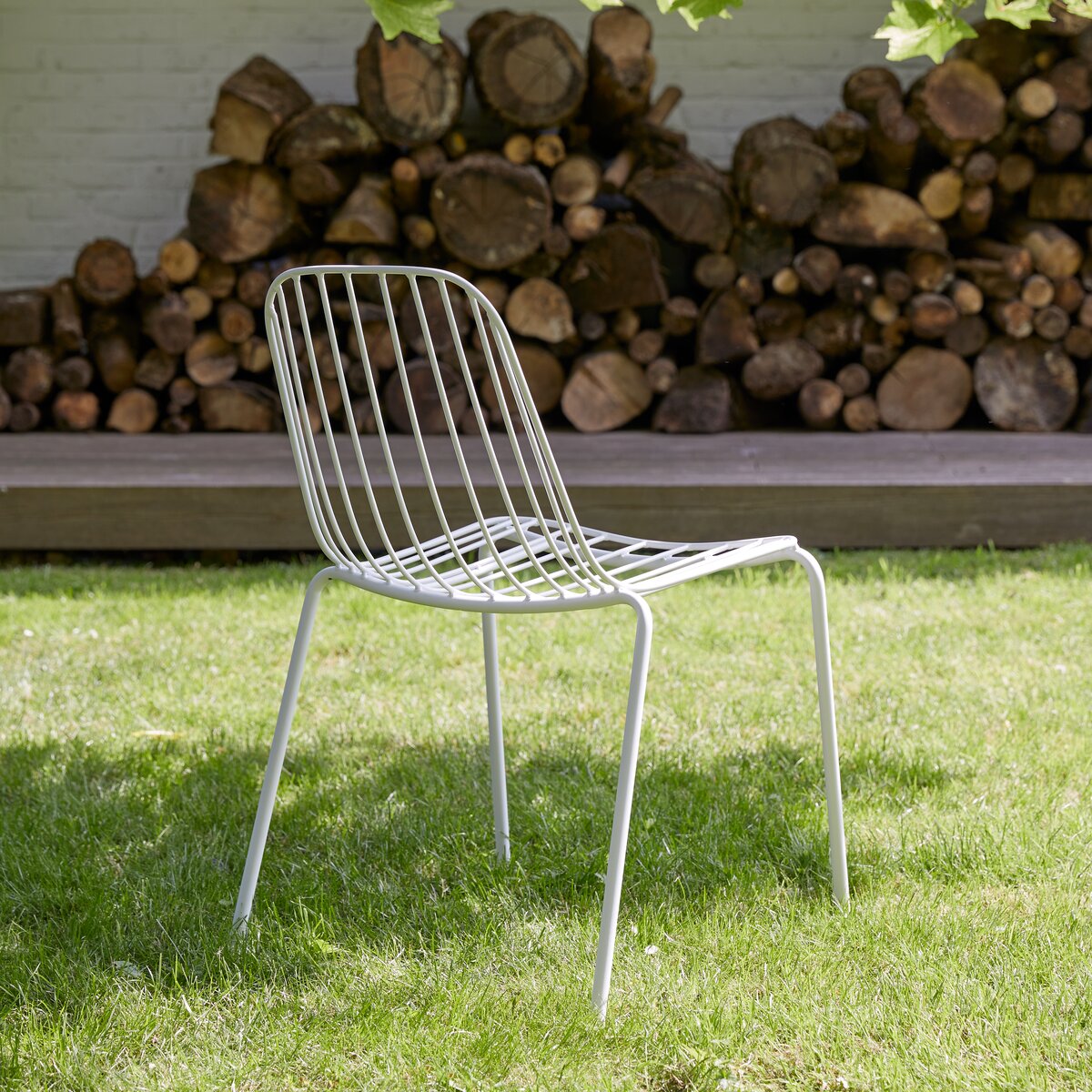 Sedia in metallo zincato per giardino Fancy Leaf 1 - Vendita