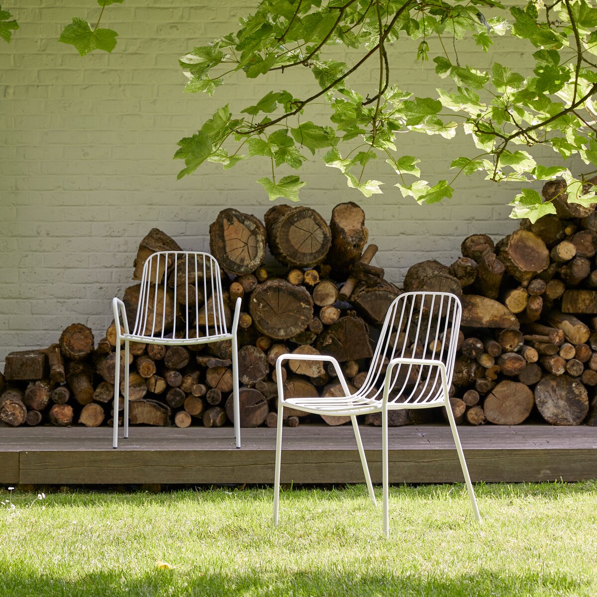 Arty - Fauteuil de jardin en métal white