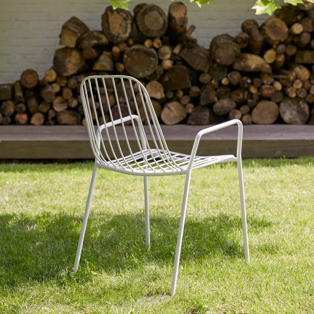 Poltrona da giardino in metallo bianco - Arredo da esterno - Tikamoon