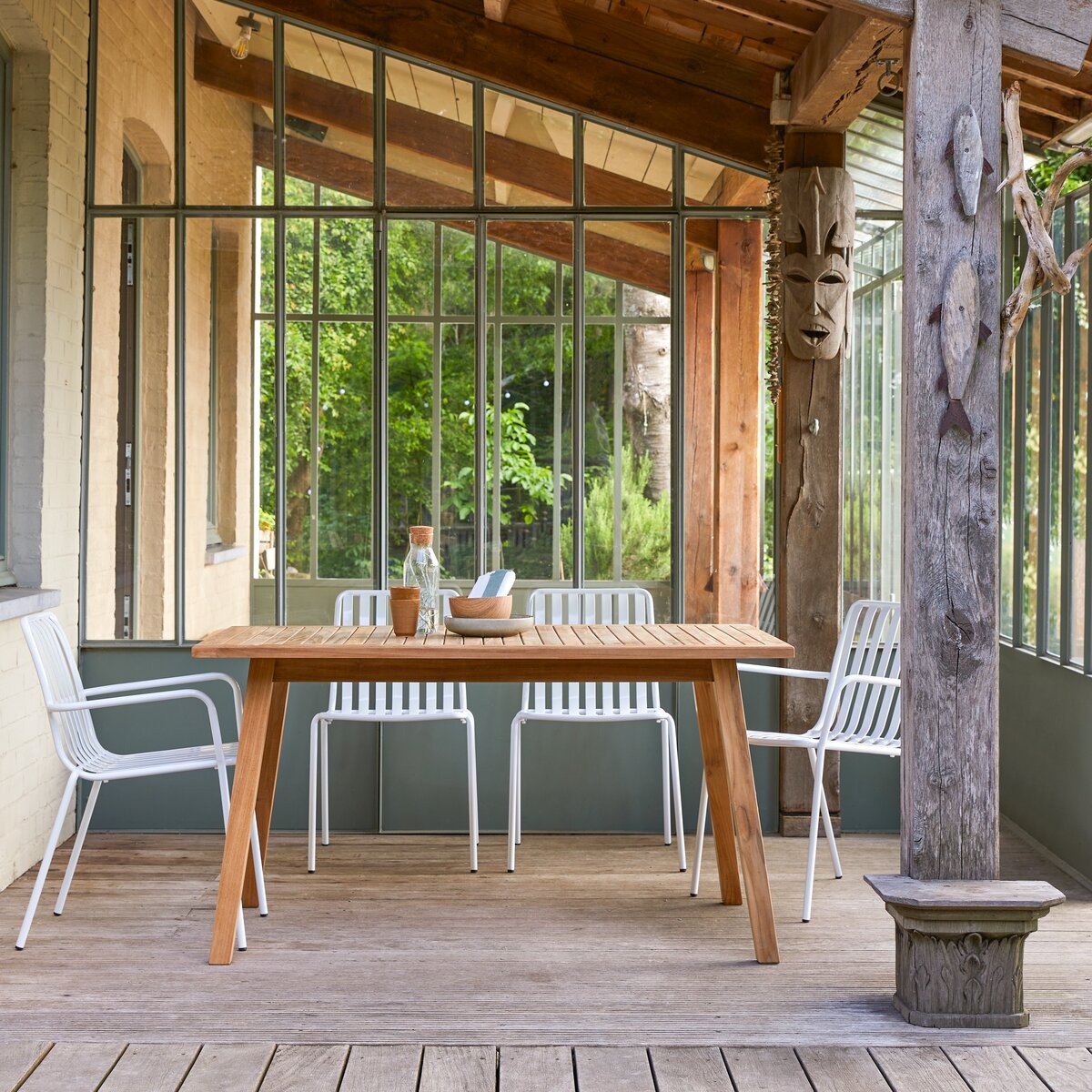 Pamoa - Table de jardin en teck massif 4/6 pers. Pamoa - Table de jardin en teck massif 4/6 pers.