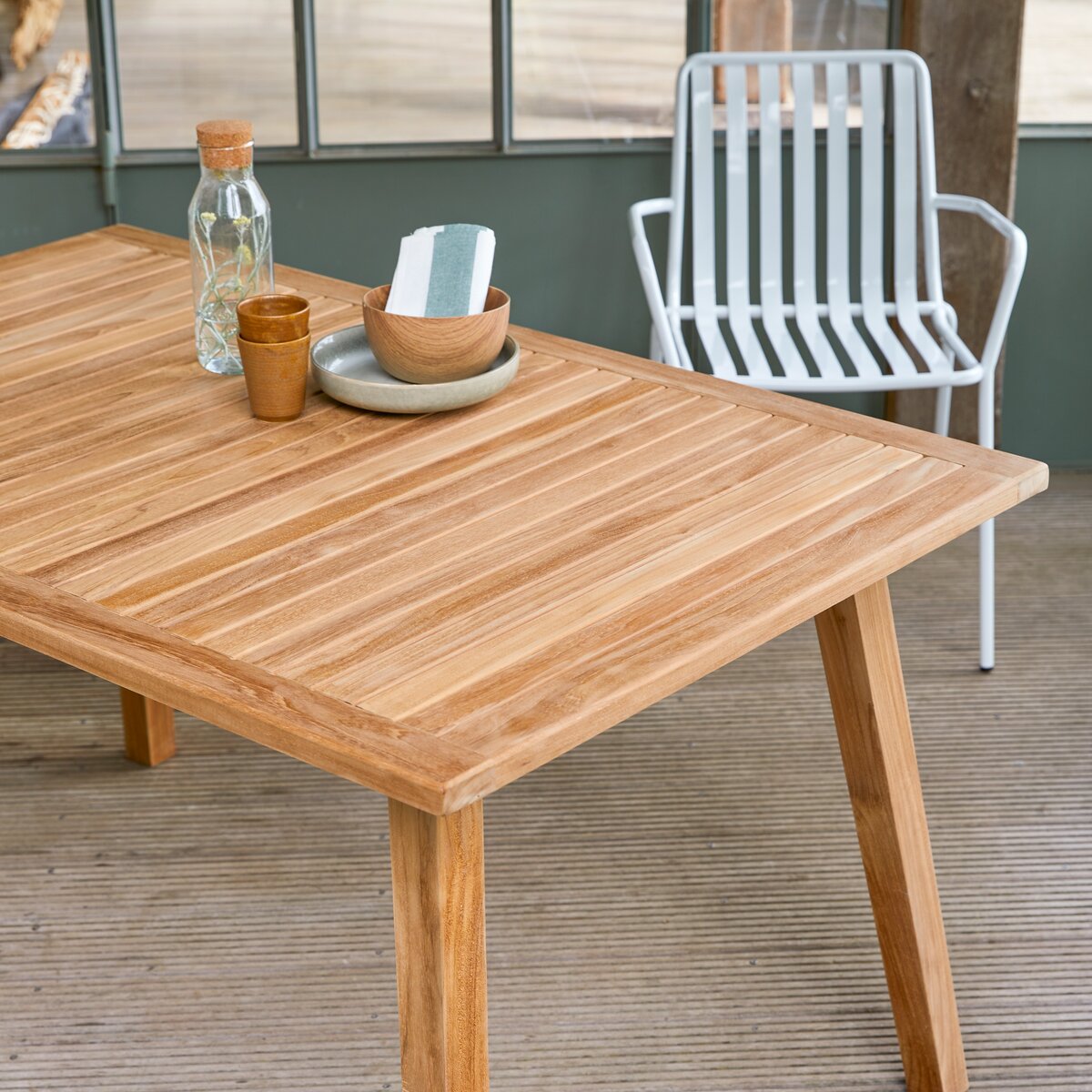 Pamoa - Table de jardin en teck massif 4/6 pers. Pamoa - Table de jardin en teck massif 4/6 pers.