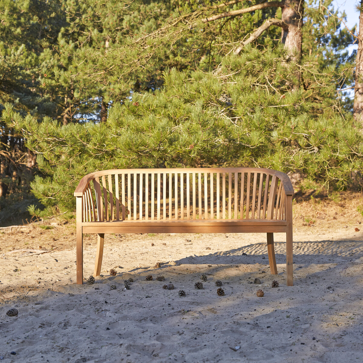 Banc de jardin en Teck brut massif 166cm SUMMER