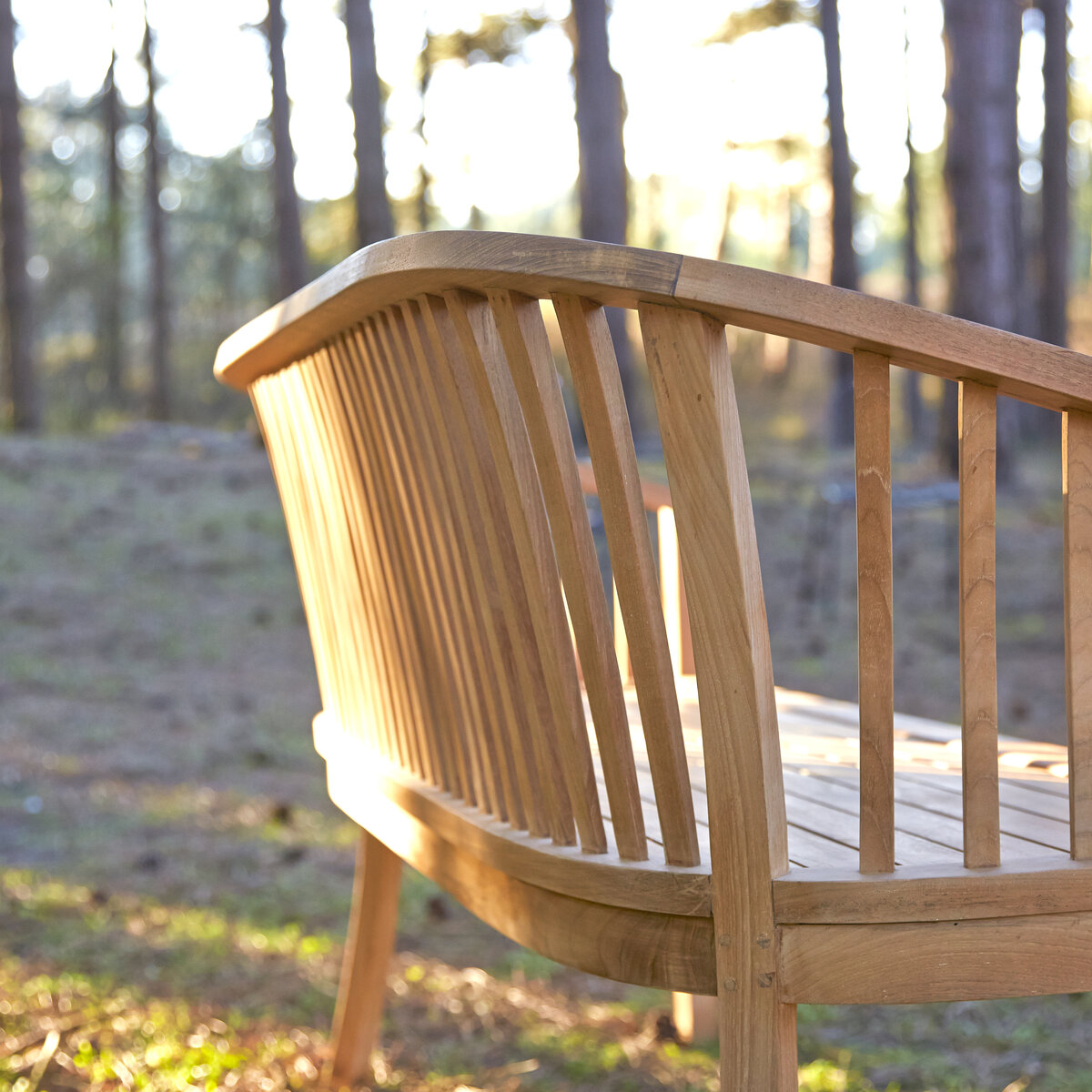 Banc de jardin 2 places en bois de teck massif FUN