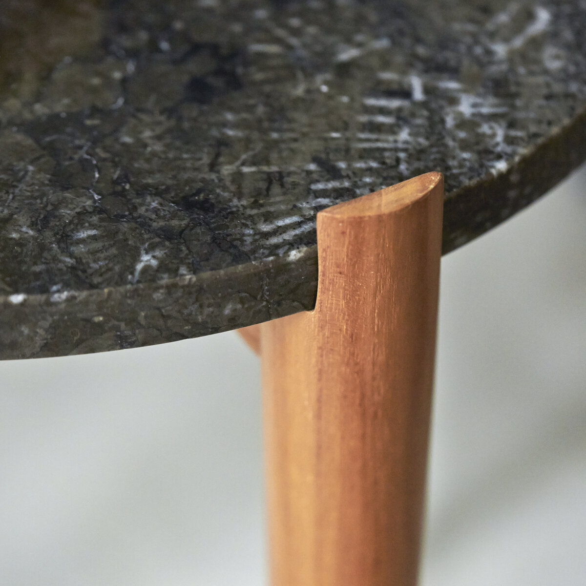 Teak and black marble bedside table Bedroom Nestor bedside table at
