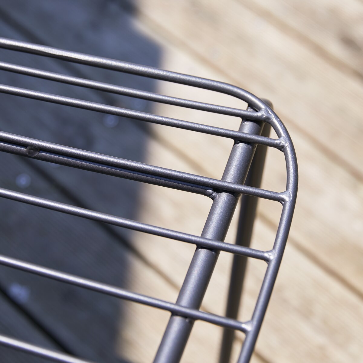 Dark grey metal outdoor chair Sale of grey garden seating at Tikamoon