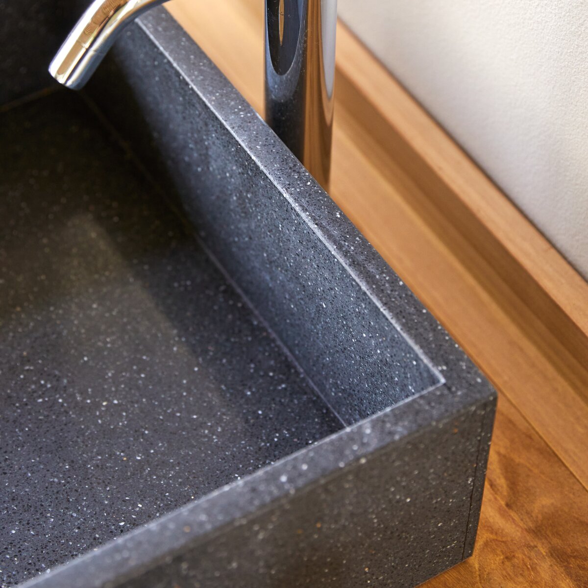 Ciro - Vasque carrée en terrazzo premium black Ciro - Vasque carrée en terrazzo premium black