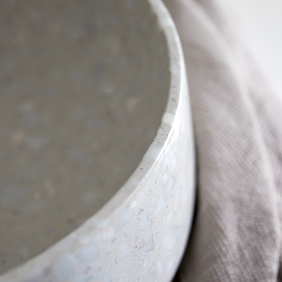 Milos - Vasque ronde en terrazzo premium moon Milos - Vasque ronde en terrazzo premium moon