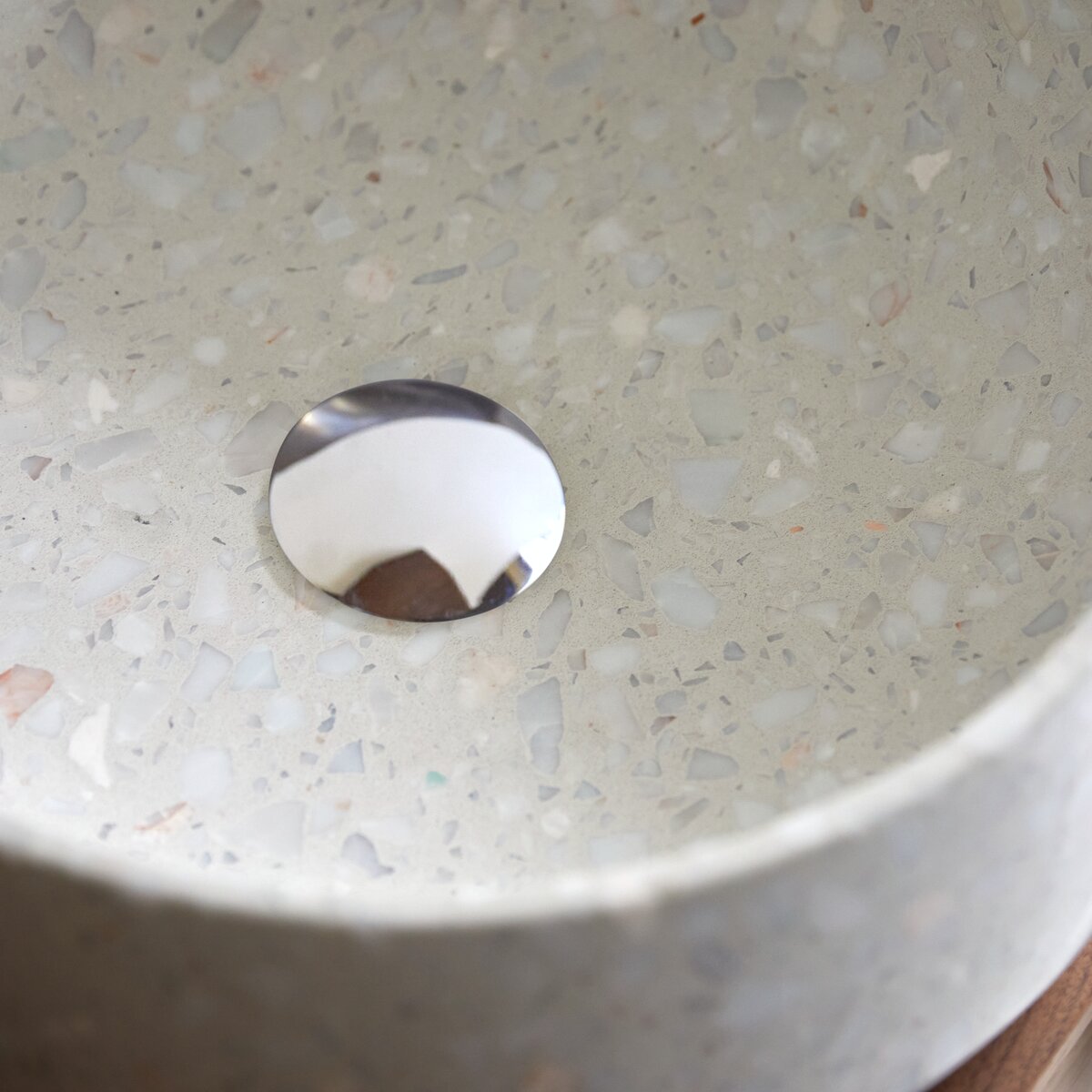 Milos - Vasque ronde en terrazzo premium moon Milos - Vasque ronde en terrazzo premium moon