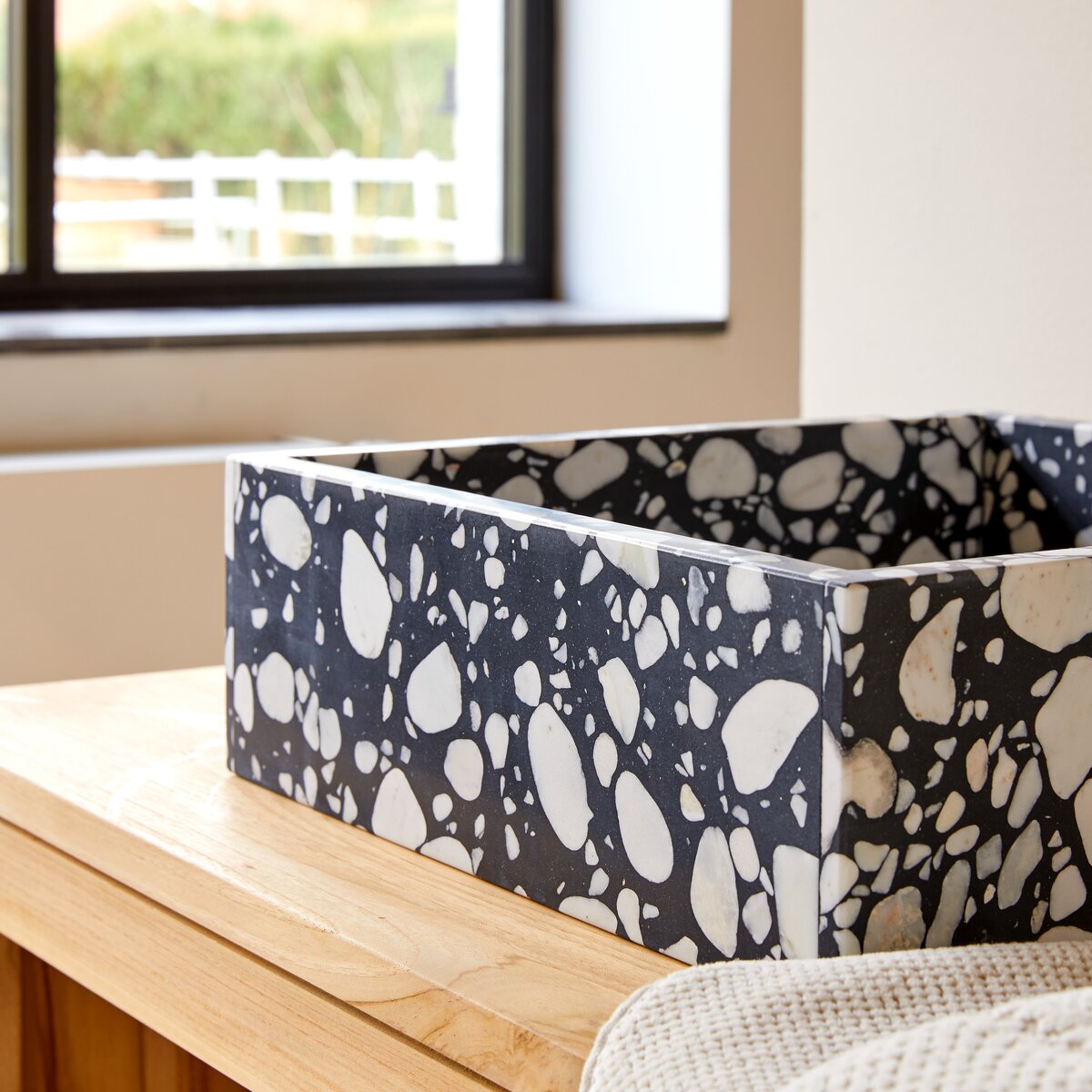 Unik - Vasque carrée en terrazzo premium Unik - Vasque carrée en terrazzo premium