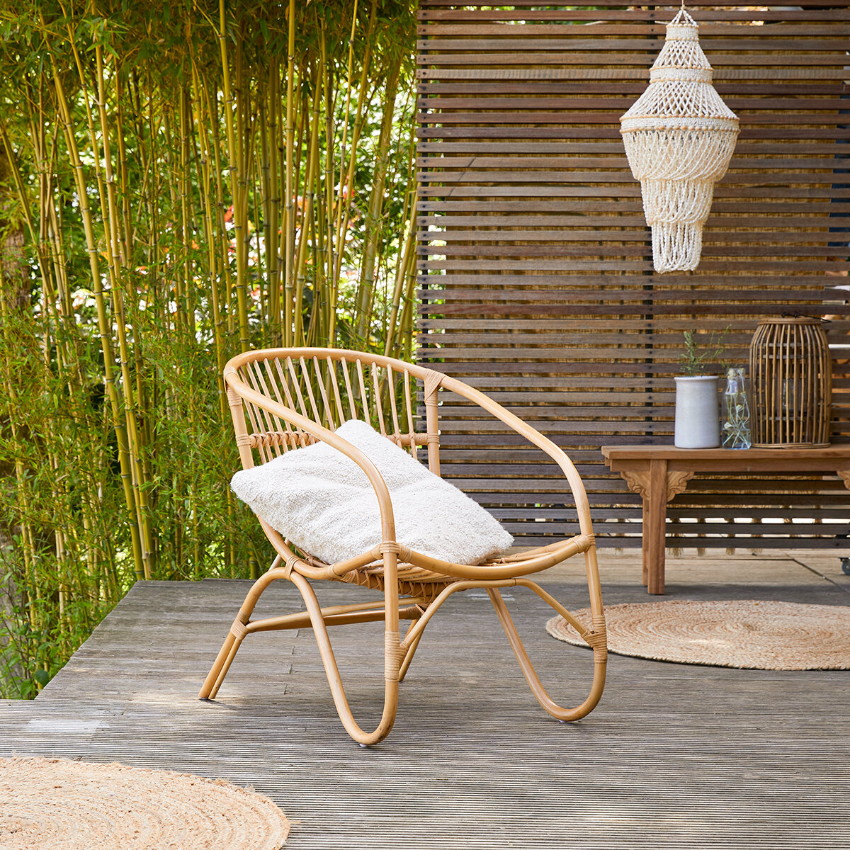 Ova - Laterne aus Rattan 40 cm Ova - Laterne aus Rattan 40 cm