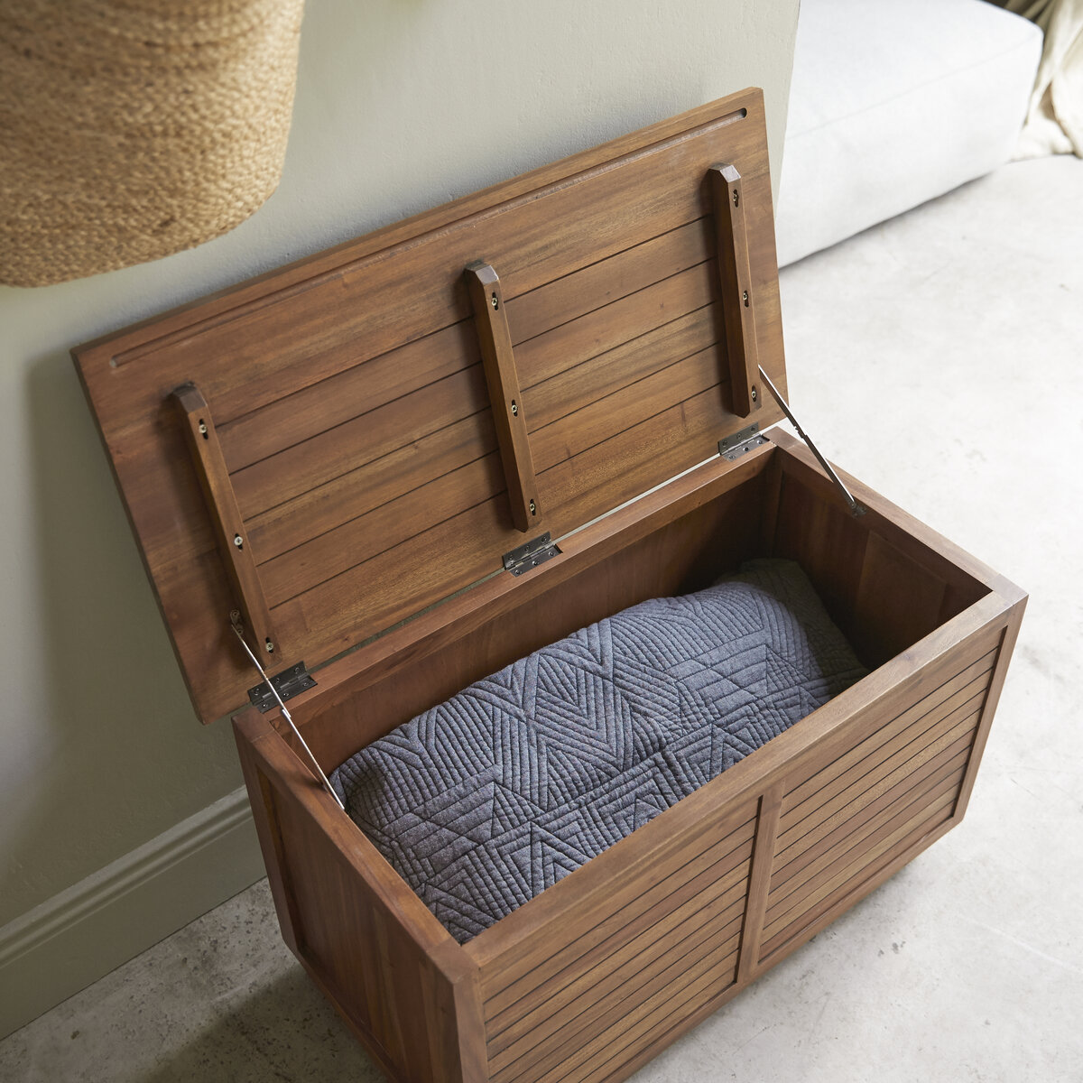 Baúl de acacia de 80 cm - Mueble de almacenaje para el dormitorio - Tikamoon