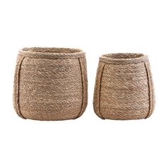 Set di cestini portaoggetti Borneo in rattan, 2 pz.