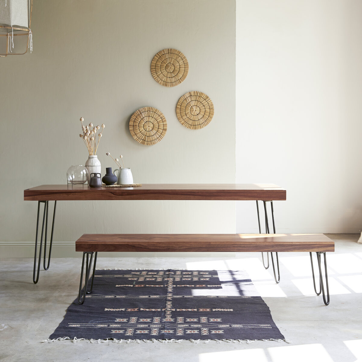 Helga - Banc en palissandre massif 180 cm Helga - Banc en palissandre massif 180 cm