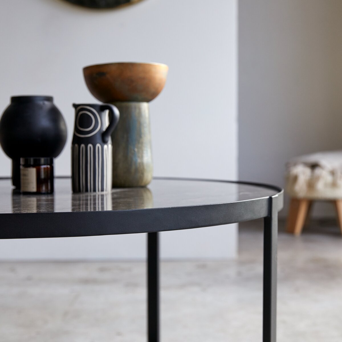 Milan - Table basse en marbre et métal Milan - Table basse en marbre et métal
