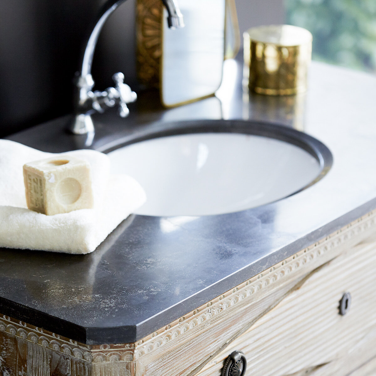 Emily - Pine and stone bathroom cabinet 100 cm Emily - Pine and stone bathroom cabinet 100 cm