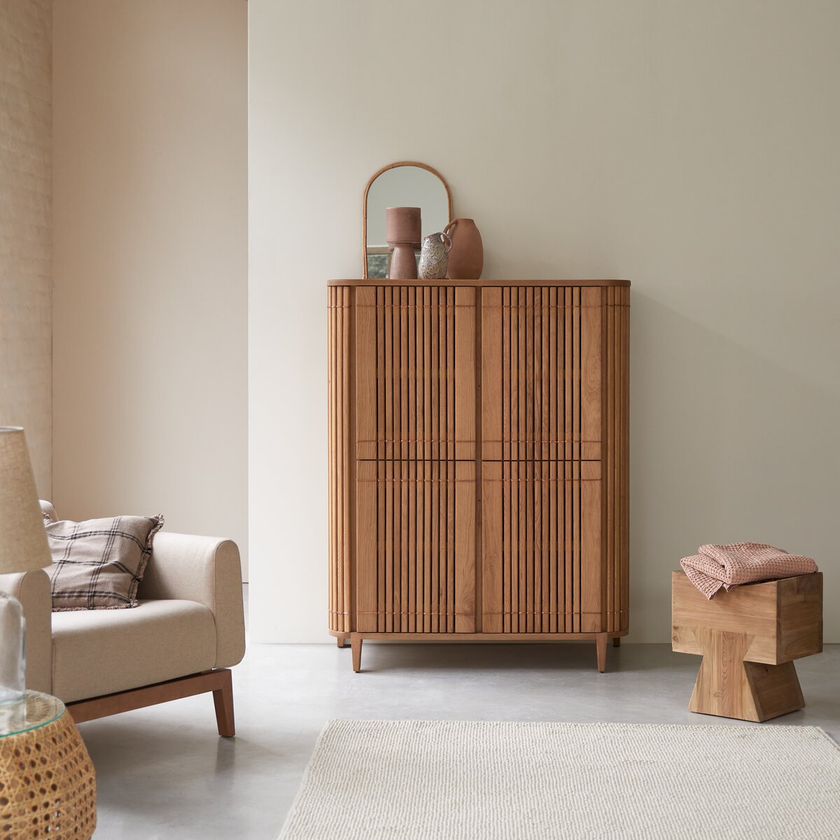 Koppar - Credenza in quercia massello 115 cm