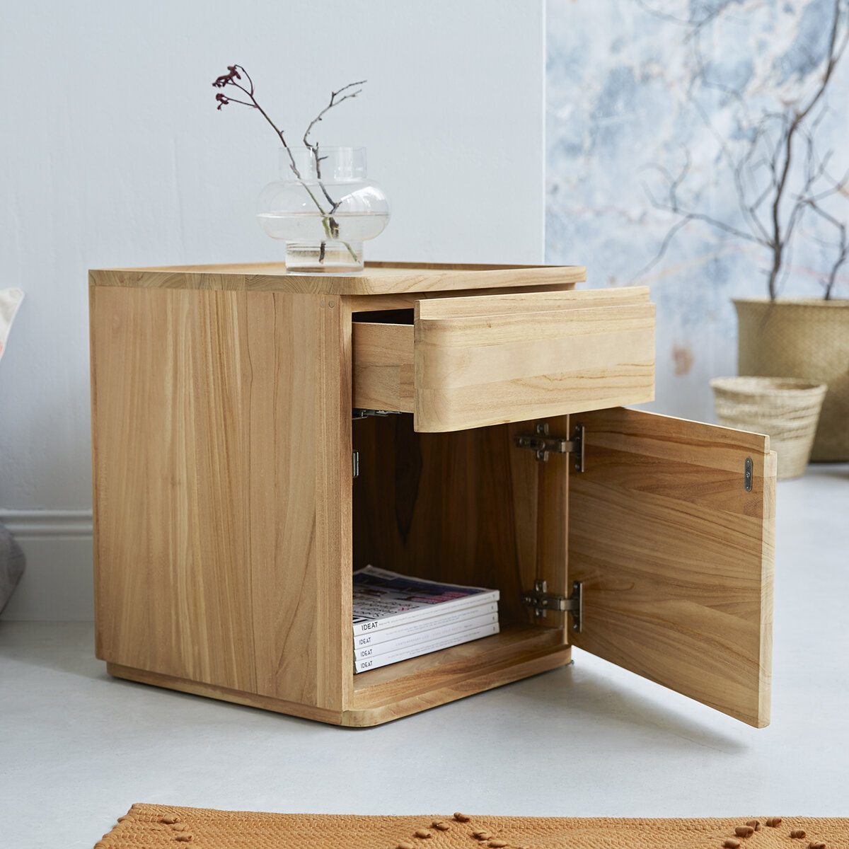 Nino - Comodino in teak massello Nino - Comodino in teak massello