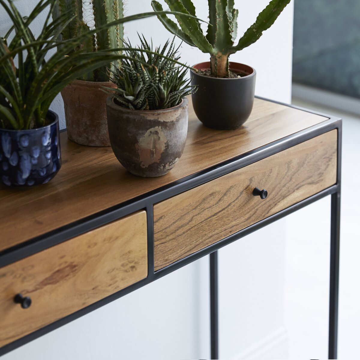 Agra - Solid acacia and metal Console table Agra - Solid acacia and metal Console table