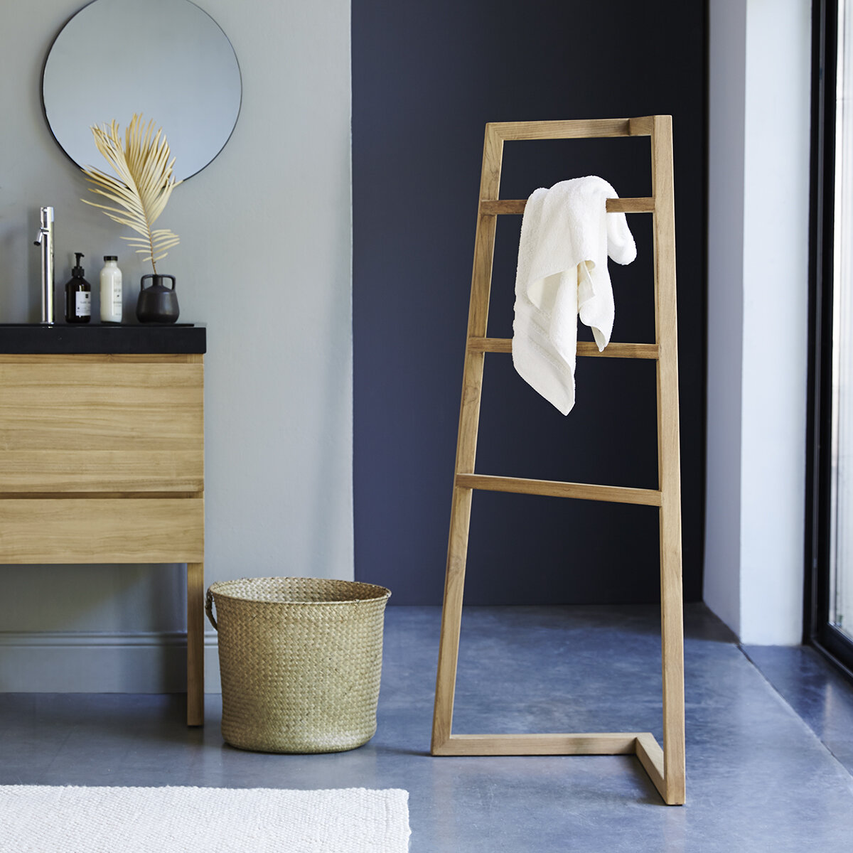 Porta salviette in teak 140 cm - Accessorio bagno - Tikamoon