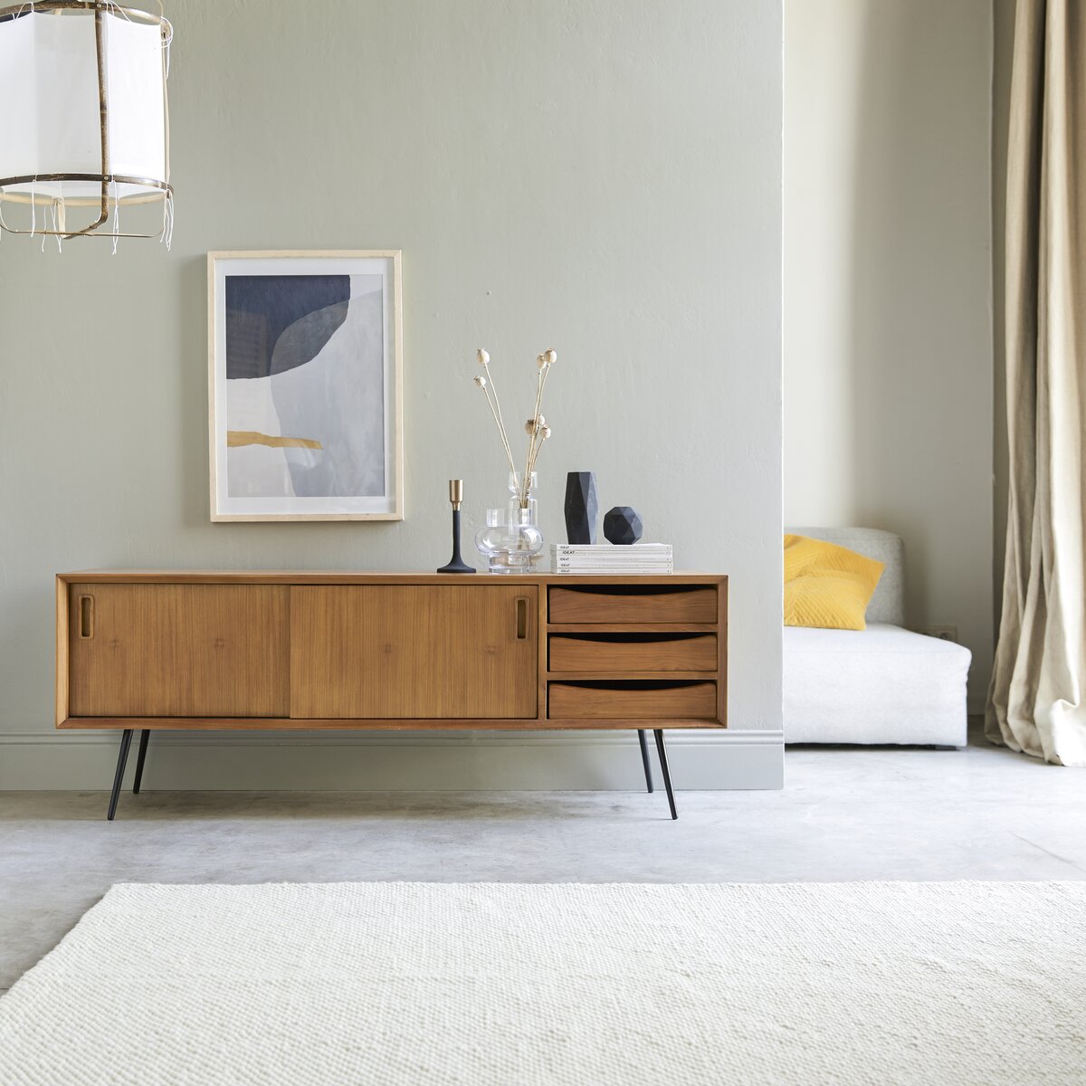 Simen - TV Schrank aus Teak 155 cm Simen - TV Schrank aus Teak 155 cm