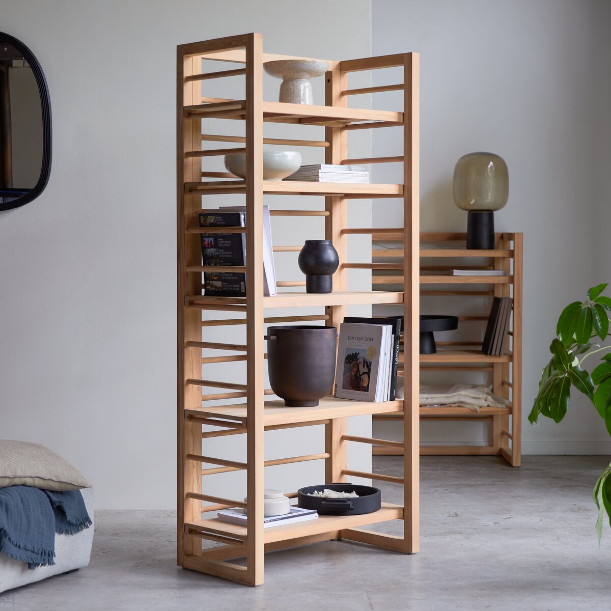 Libreria in teak 180 cm - Arredo per il soggiorno - Tikamoon