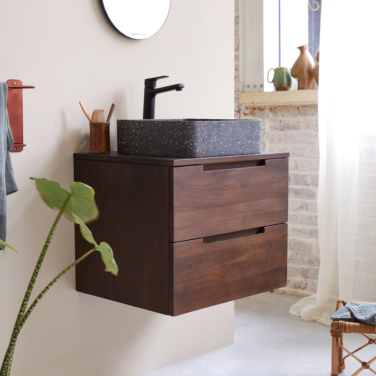 Romeo - Waschtischunterschrank aus massivem Teakholz 60 cm Romeo - Waschtischunterschrank aus massivem Teakholz 60 cm