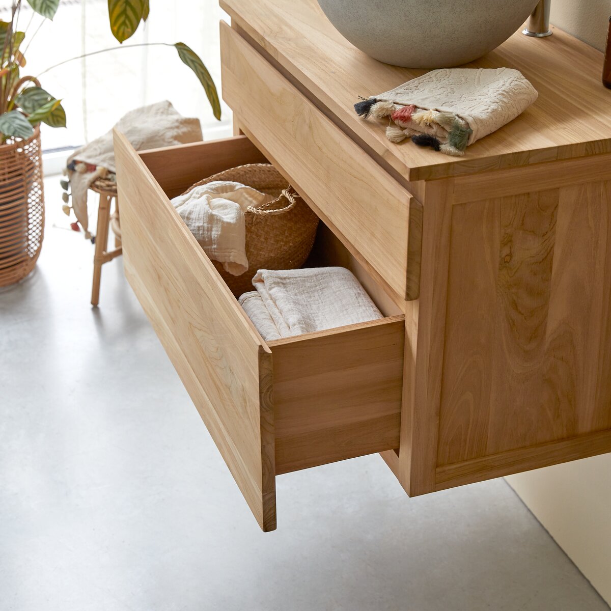 Jacob - Solid teak vanity unit 80 cm Jacob - Solid teak vanity unit 80 cm